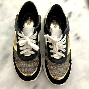 Mk Michael Kors gold/black sneakers